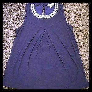 Jeweled Navy Top